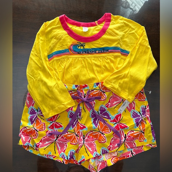 Womens PJ’s, Medium, NWT, shorts and top, lightweight, yellow multicolor - Picture 2 of 2